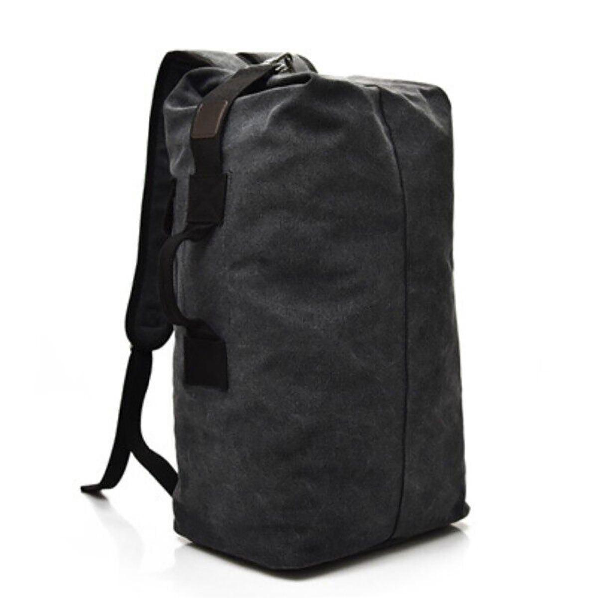 Large Capacity Travel Backpack for Men Outdoor Sports Bag Canvas Rucksack - Khaki-Small