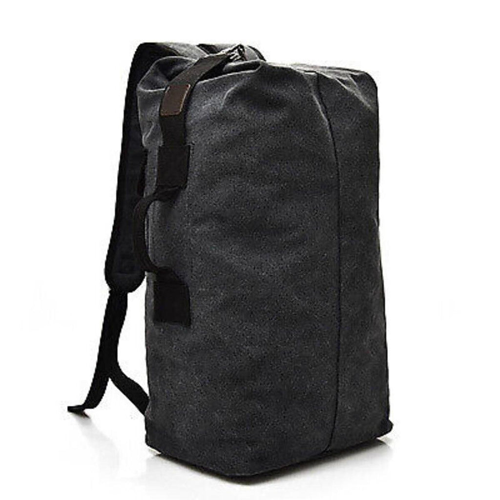 Large Capacity Travel Backpack for Men Outdoor Sports Bag Canvas Rucksack - Khaki-Small