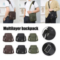 Mens Crossbody Shoulder Bag Travel Messenger Bag Casual Handbag for Boys and Men - Black-4 zippers