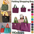 Ultra-Light Foldable Large Capacity Portable Shopping Bag with Drawstring Mouth - Ginger - L