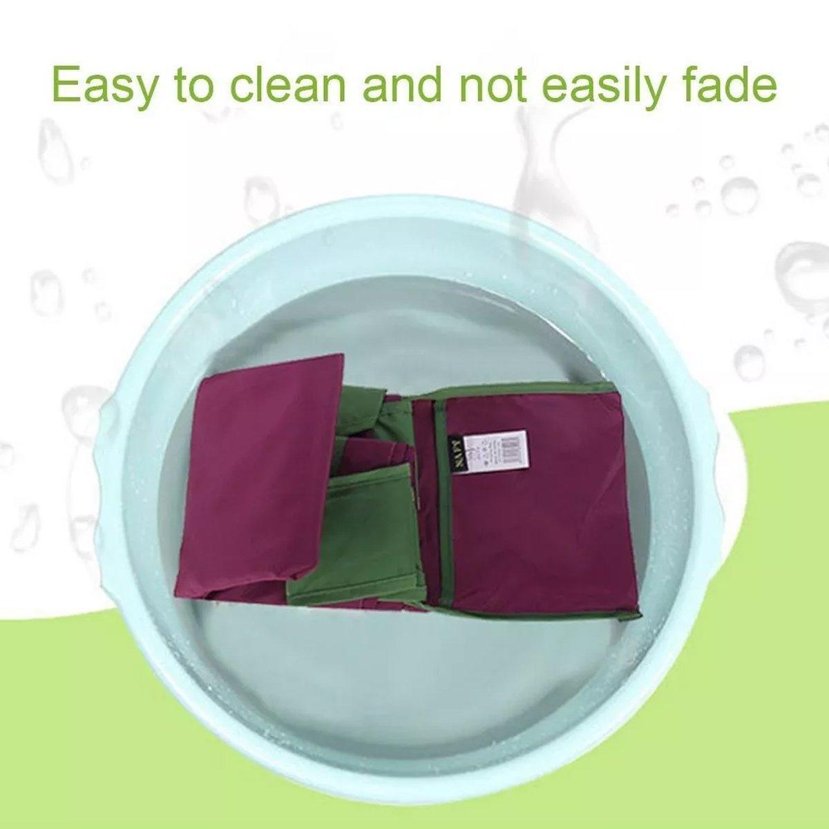 Ultra-Light Foldable Large Capacity Portable Shopping Bag with Drawstring Mouth - Green - L