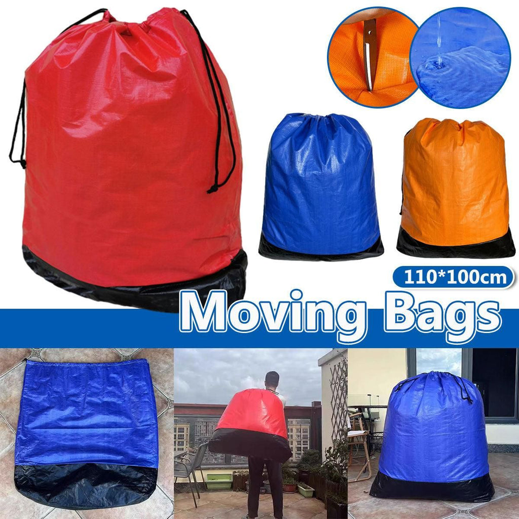 Waterproof Drawstring Moving Bag Large Packing Transfer Bag for Travel Storag - Orange
