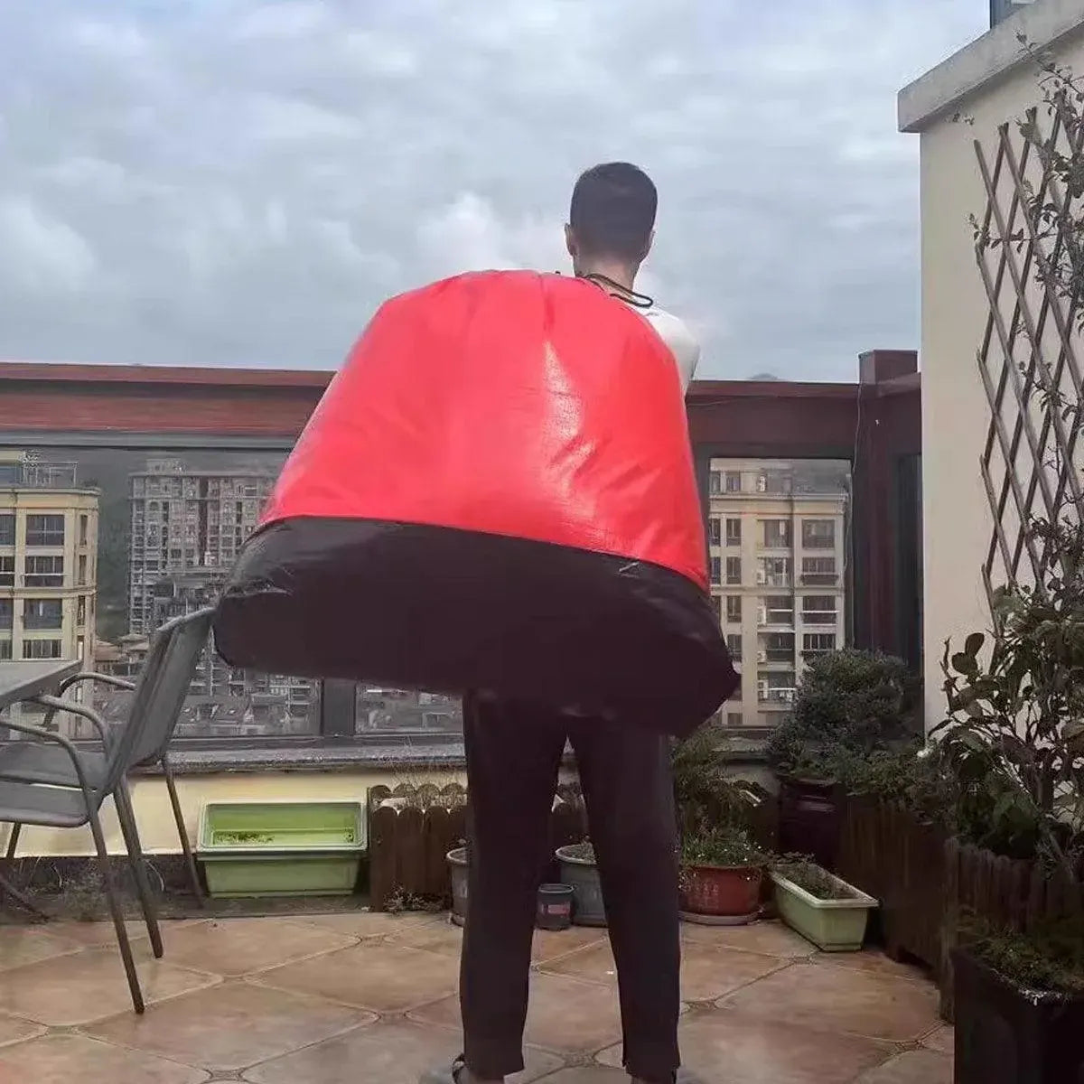 Waterproof Drawstring Moving Bag Large Packing Transfer Bag for Travel Storag - Red
