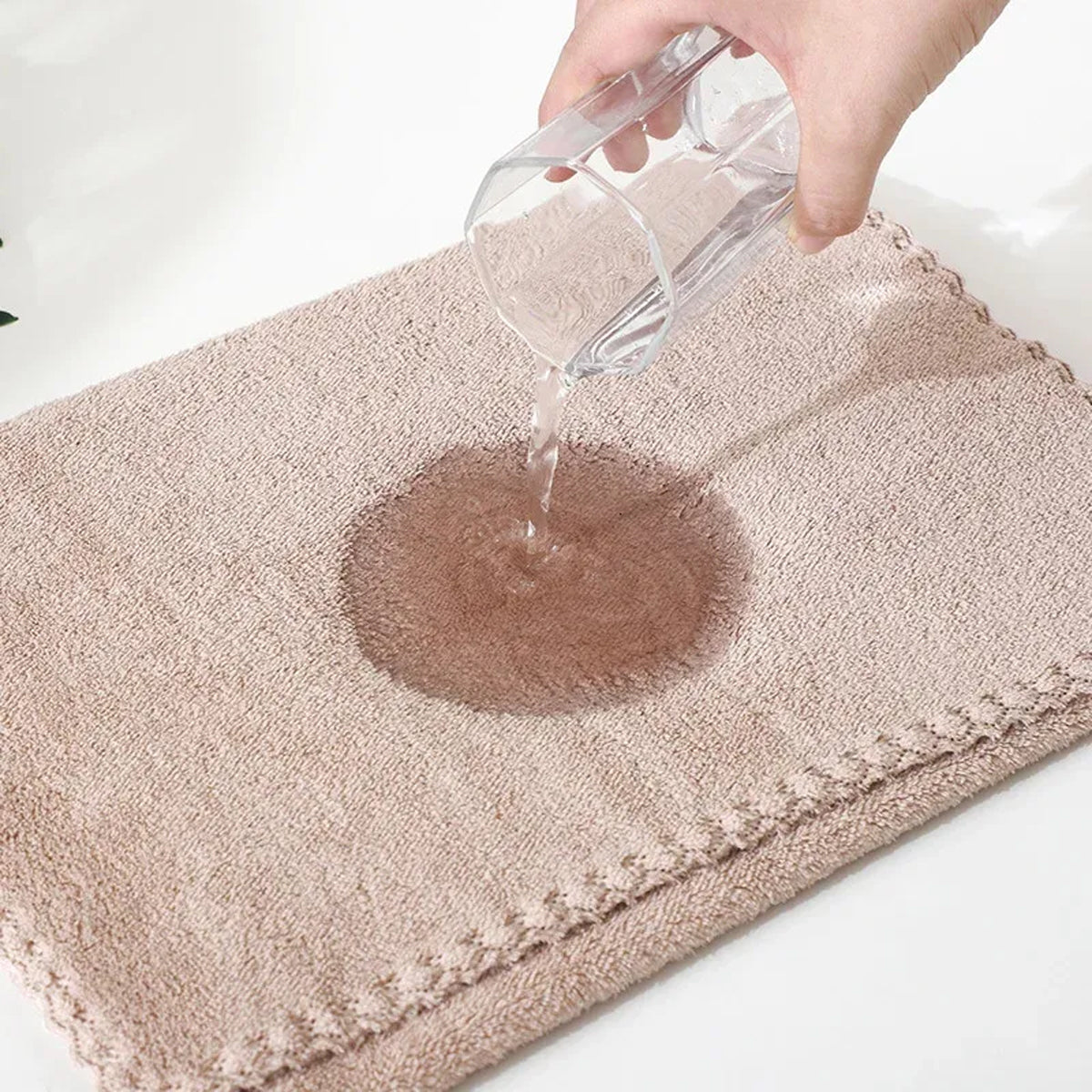 Coral Velvet Towel Set Bath Towels Soft Absorbent Quick Dry Face Hand Cloth Home - Brown