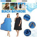 Adult Changing Robe Towel Bath Hooded Quick Dry Beach Towel Poncho Bathrobe Au