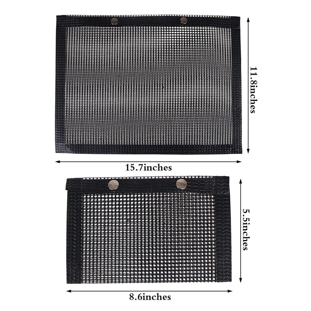 24x14CM BBQ Grilling Mesh Reusable Bag Outdoor Camping Barbecue Grill Mats Cooking Pads - Copper