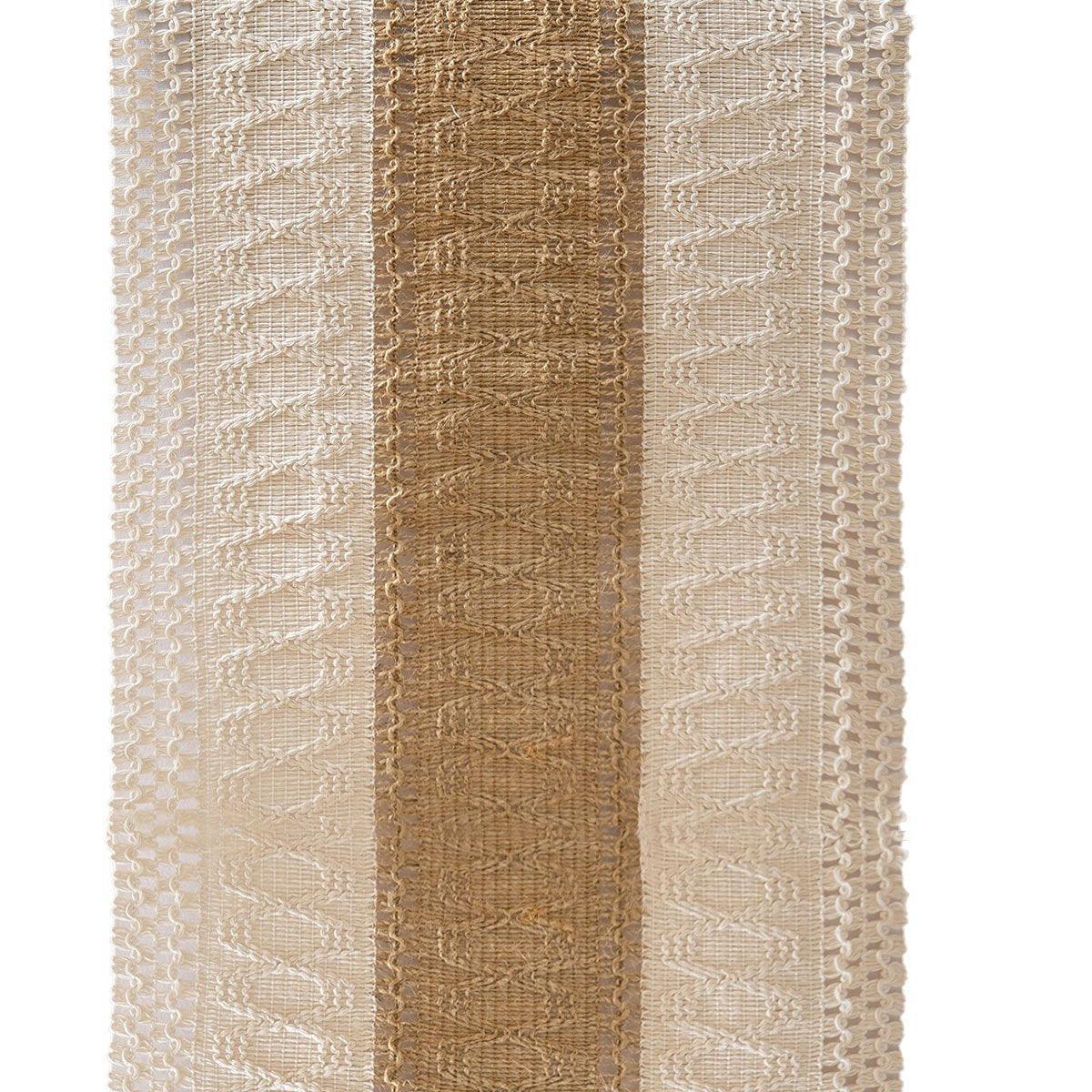 Cotton-Linen Tassel Table Runner – Beige