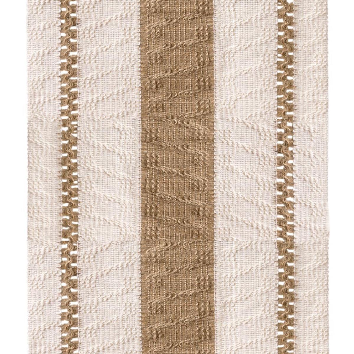 Cotton-Linen Tassel Table Runner – Beige