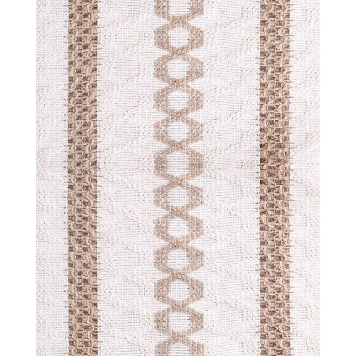 Cotton-Linen Tassel Table Runner – Black