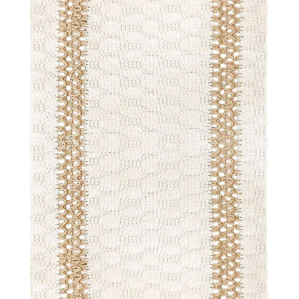 Cotton-Linen Tassel Table Runner – Light Brown