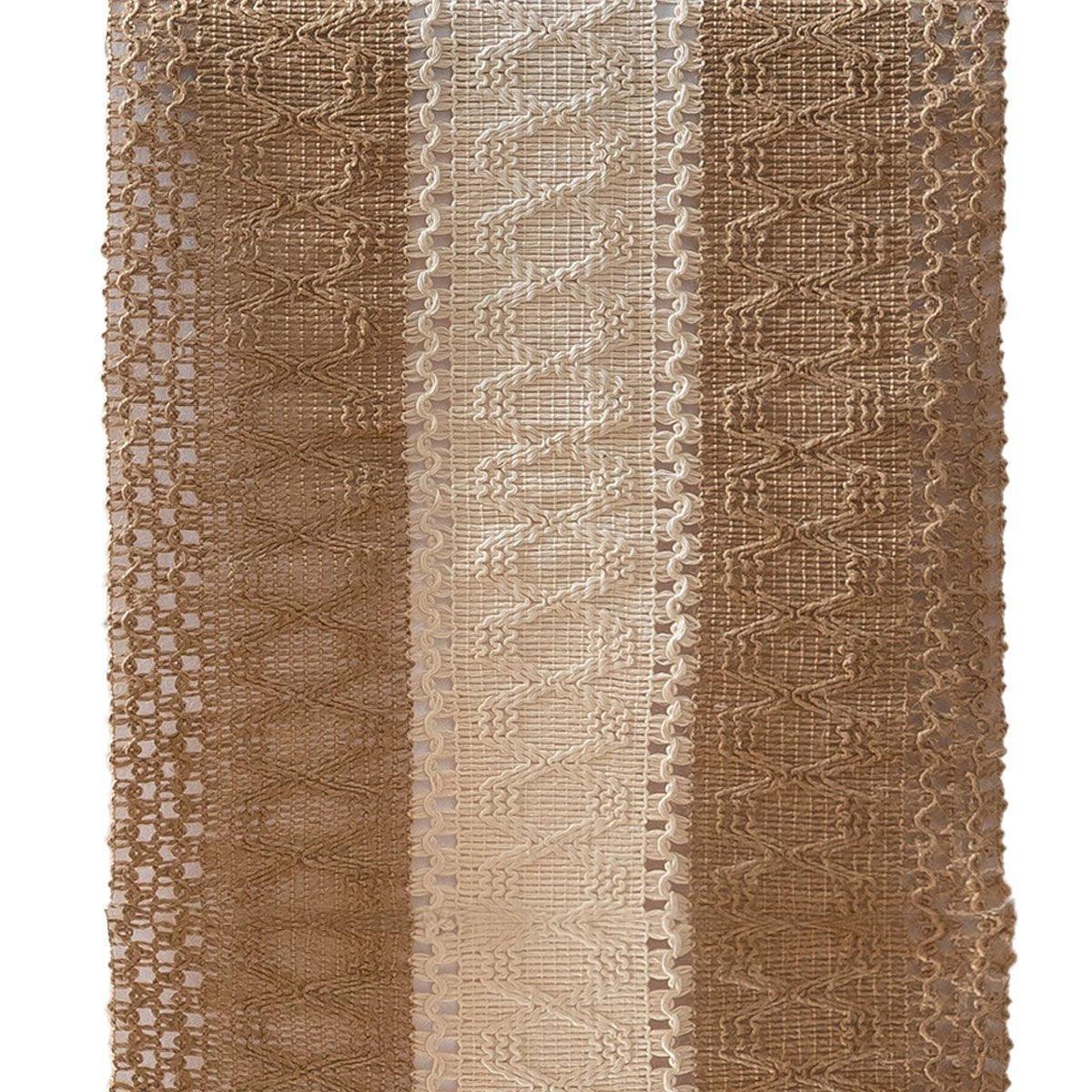 Cotton-Linen Tassel Table Runner – Light Brown