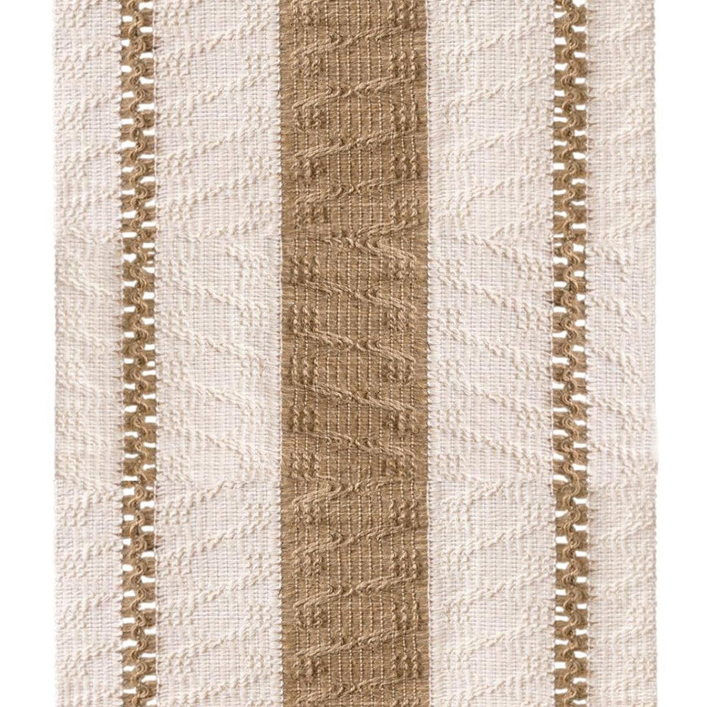 Cotton-Linen Tassel Table Runner – Light Brown