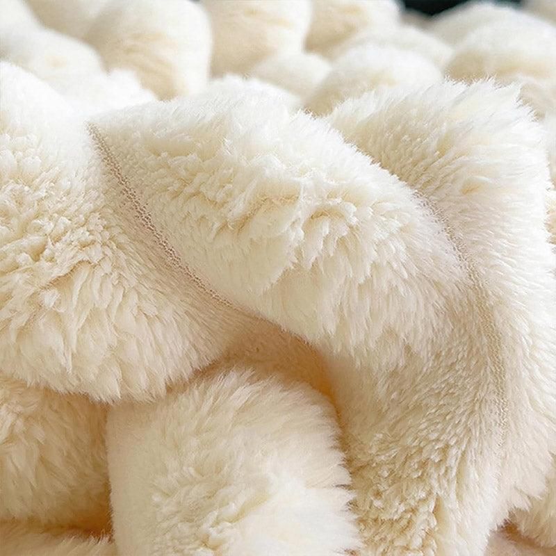 Plush Blanket Leisure Blanket Autumn Winter Warm Nap Throw Soft Cozy - Grey-100x150cm