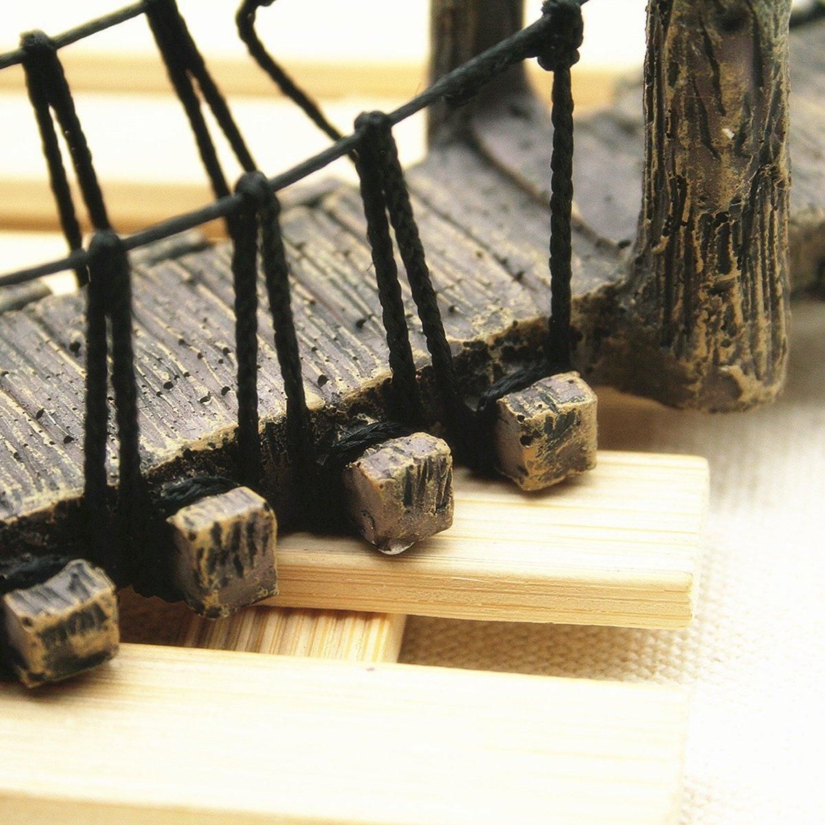 Resin Bridge Aquarium Decoration Fish Tank Accessories Shrimp Tortoise Climbing - Suspension Bridge-S