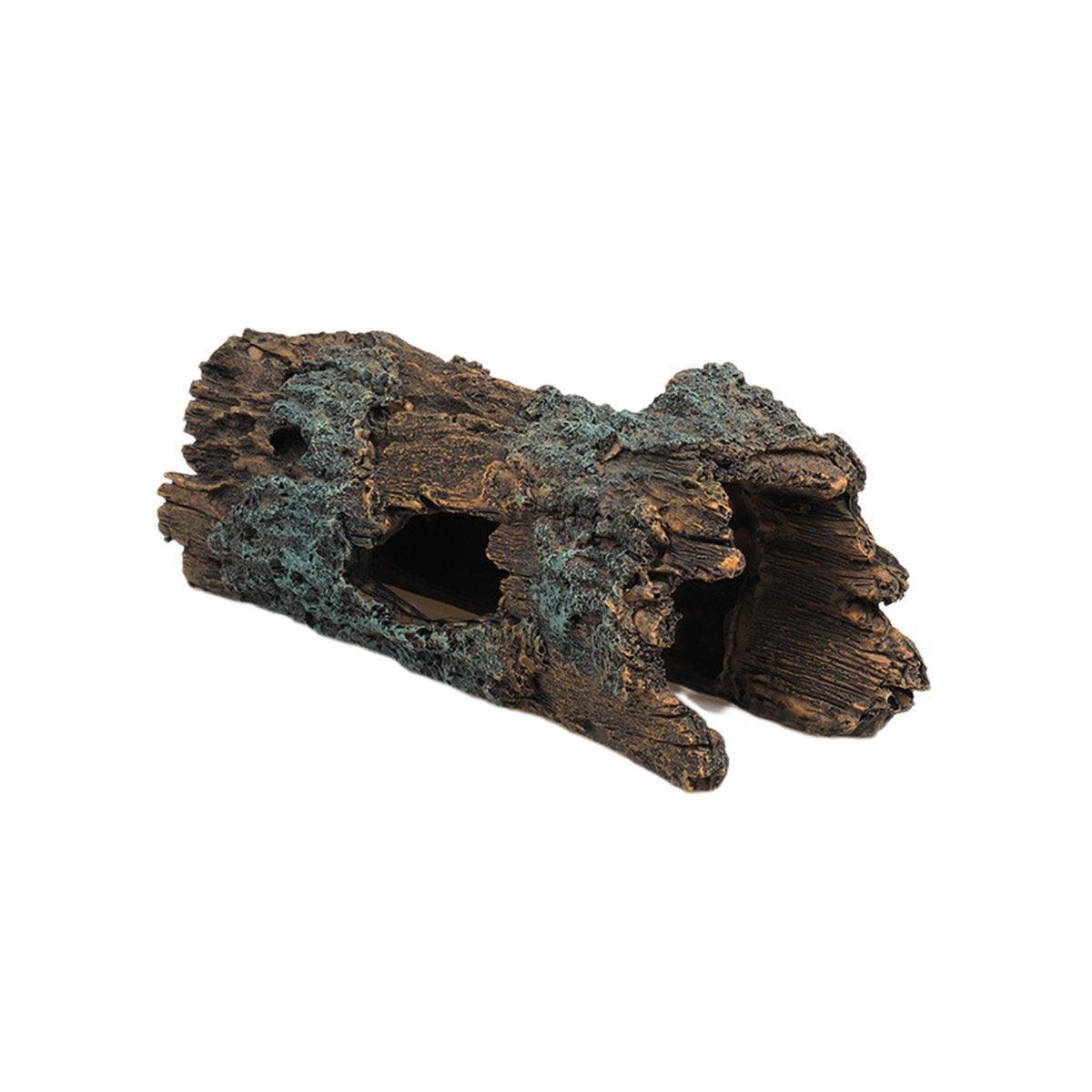 Tree Log Hide Ornament Trunk Tunnel Fish Reptile Tank Resin Aquarium Decoration - Large