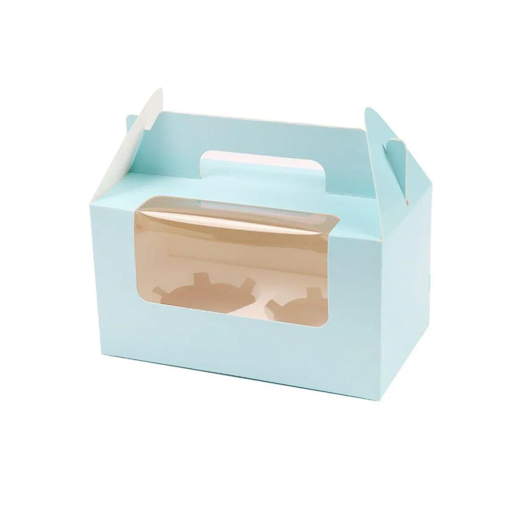 25-Pack 2-Cup Cupcake Boxes – Blue