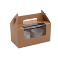 25-Pack 2-Cup Cupcake Boxes – Brown