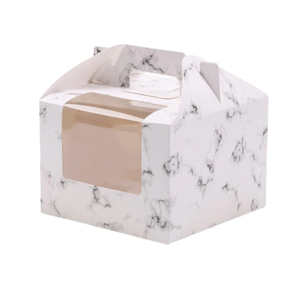 25-Pack 4-Cup Cupcake Boxes – Marble