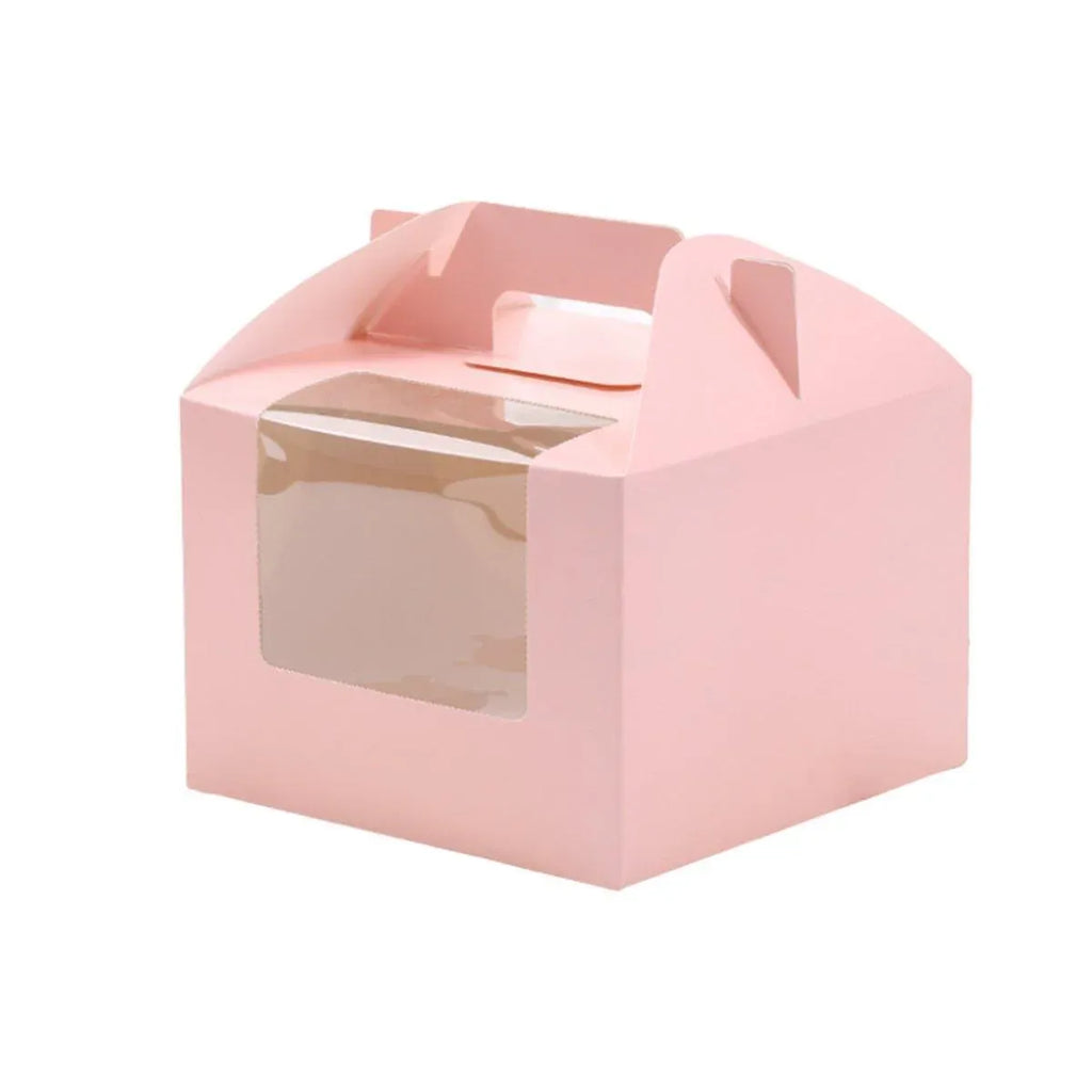 25-Pack 4-Cup Cupcake Boxes – Pink