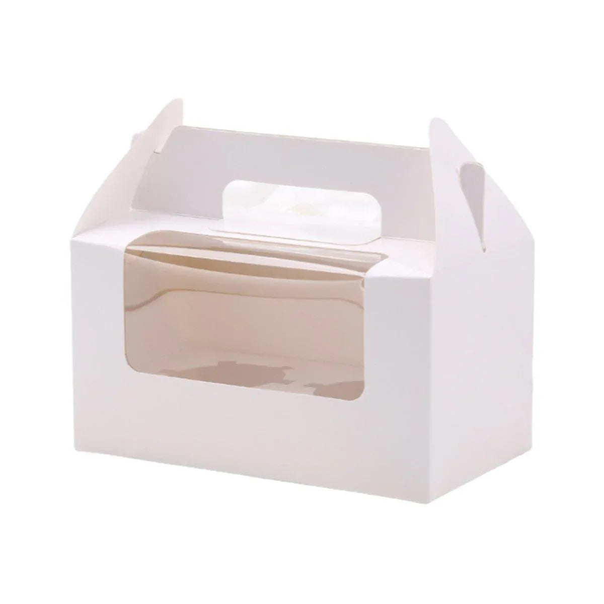 25-Pack 6-Cup Cupcake Boxes – White