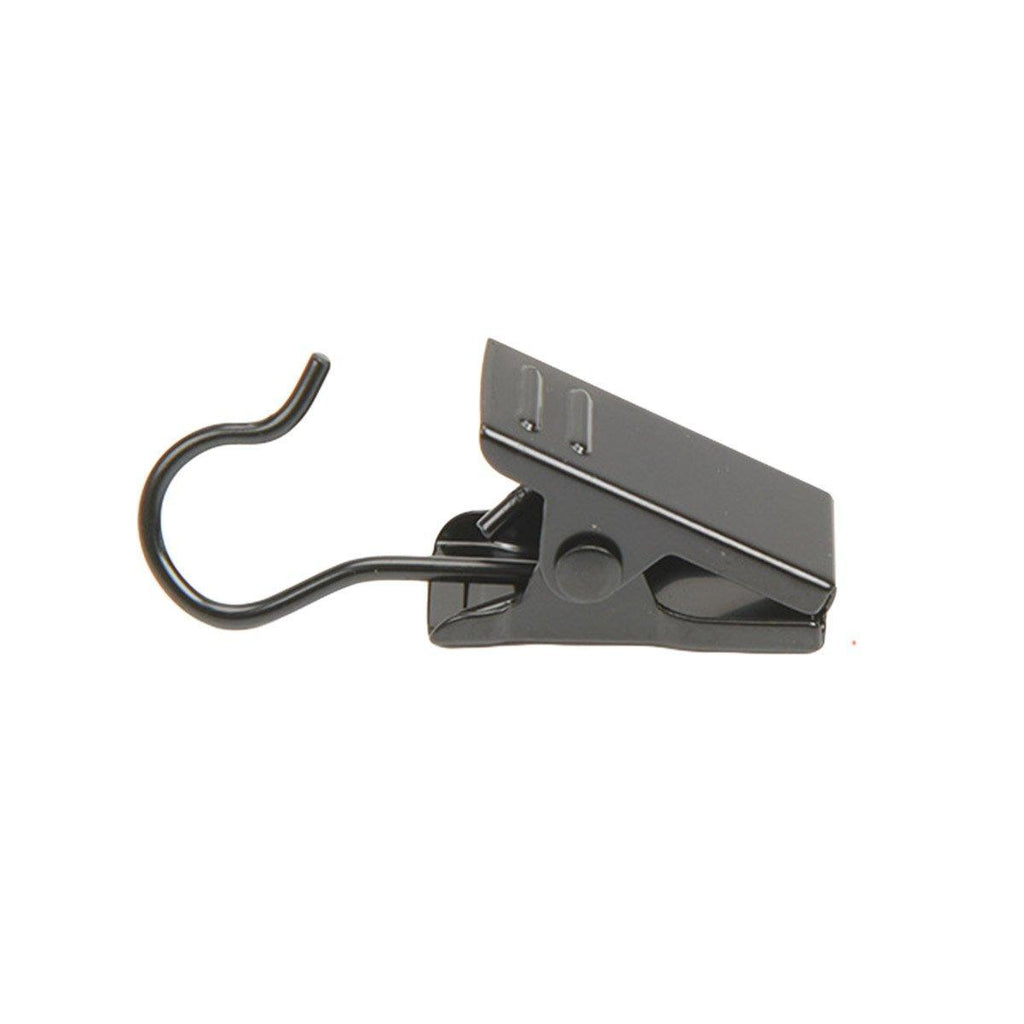 50PCS Stainless Steel Curtain Clip Hooks Strong Load-bearing Shower Accessories - Black