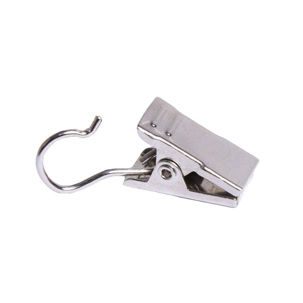 50PCS Stainless Steel Curtain Clip Hooks Strong Load-bearing Shower Accessories - Copper