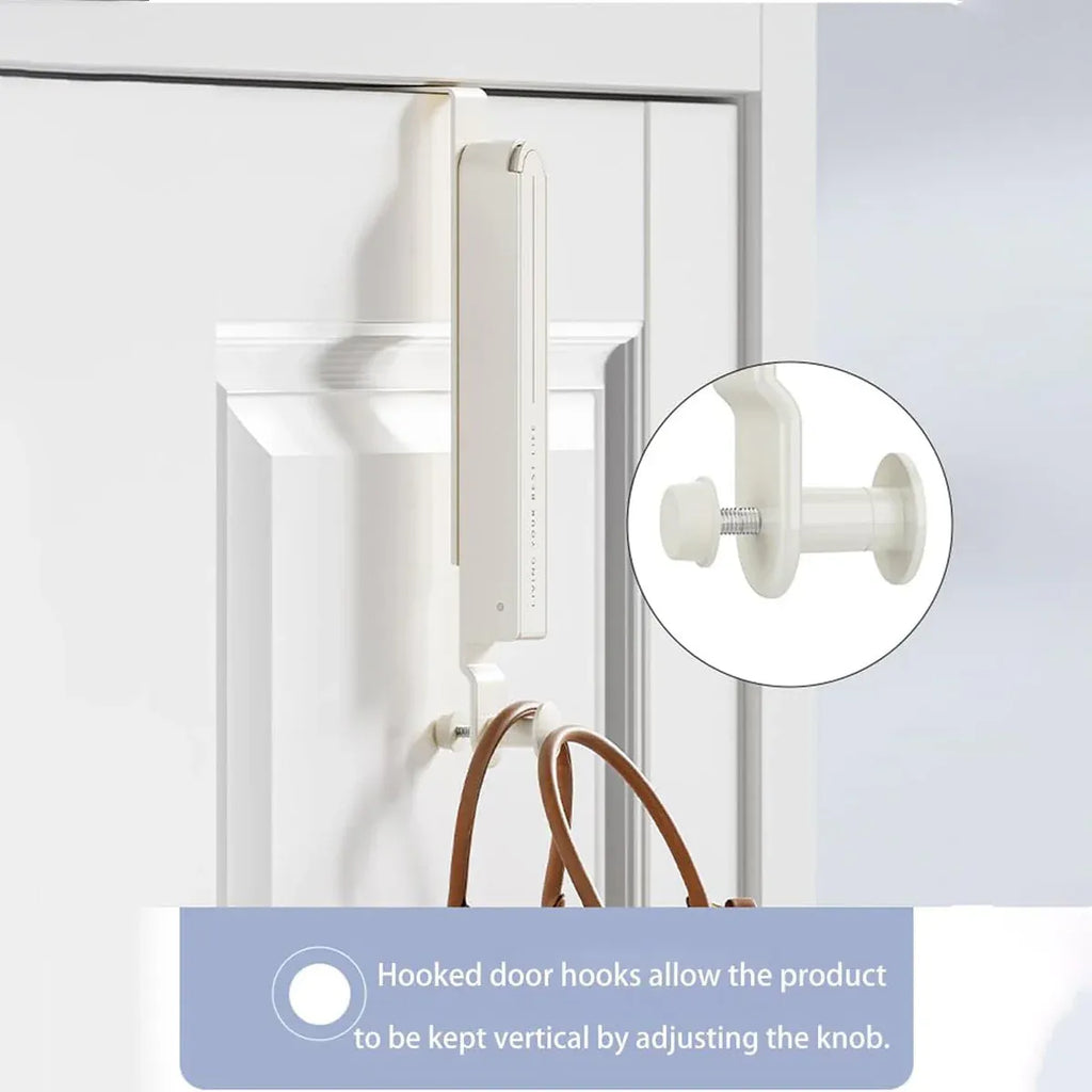 Folding Behind the Door Hook Hanger Clothes Hat Hanger Wall Mounted Organizer - Grey