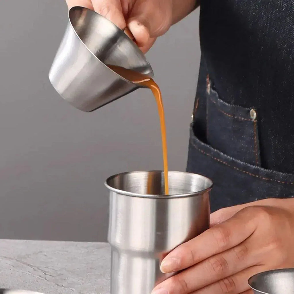 100ml Stainless Steel Espresso Measuring & Pouring Cup