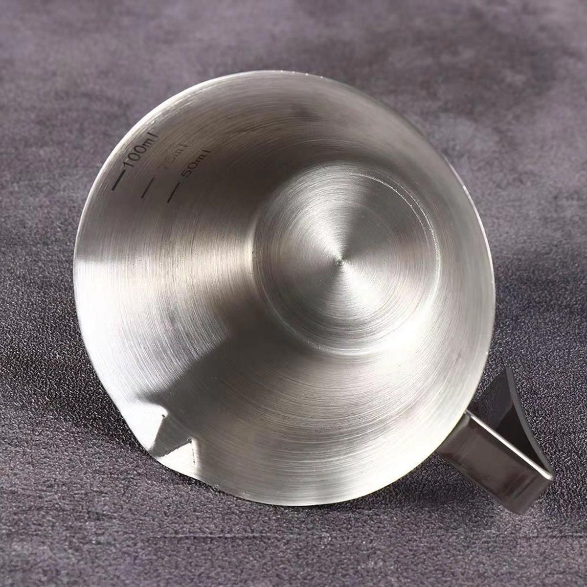100ml Stainless Steel Espresso Measuring & Pouring Cup