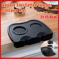Double-Slot Silicone Espresso Tamping Mat – 21 × 15cm