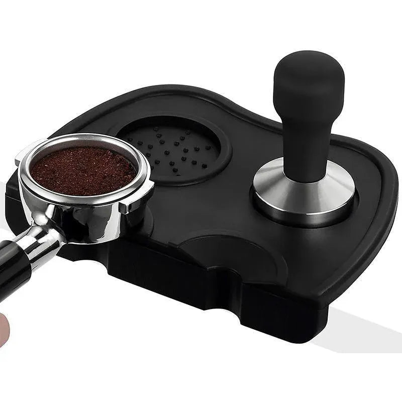 Double-Slot Silicone Espresso Tamping Mat – 21 × 15cm