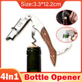 4-in-1 Wooden Handle Waiter’s Corkscrew & Wine Opener