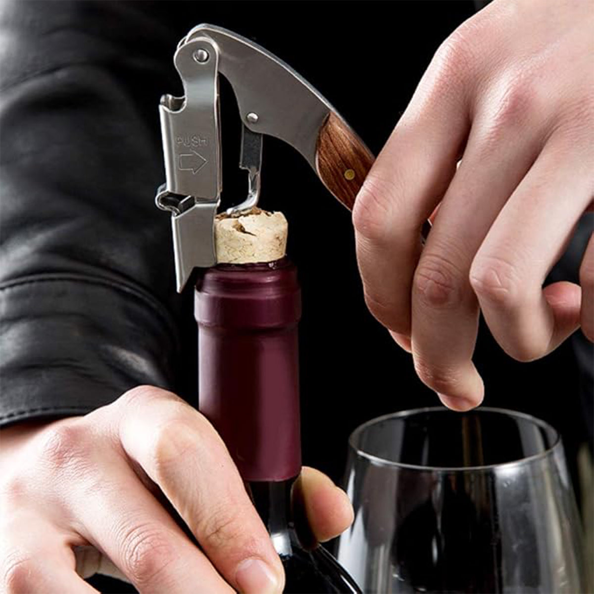 4-in-1 Wooden Handle Waiter’s Corkscrew & Wine Opener