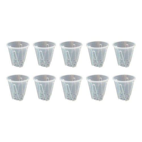 10xClear Plastic Orchid Pots with Holes for Phalaenopsis Root Aeration