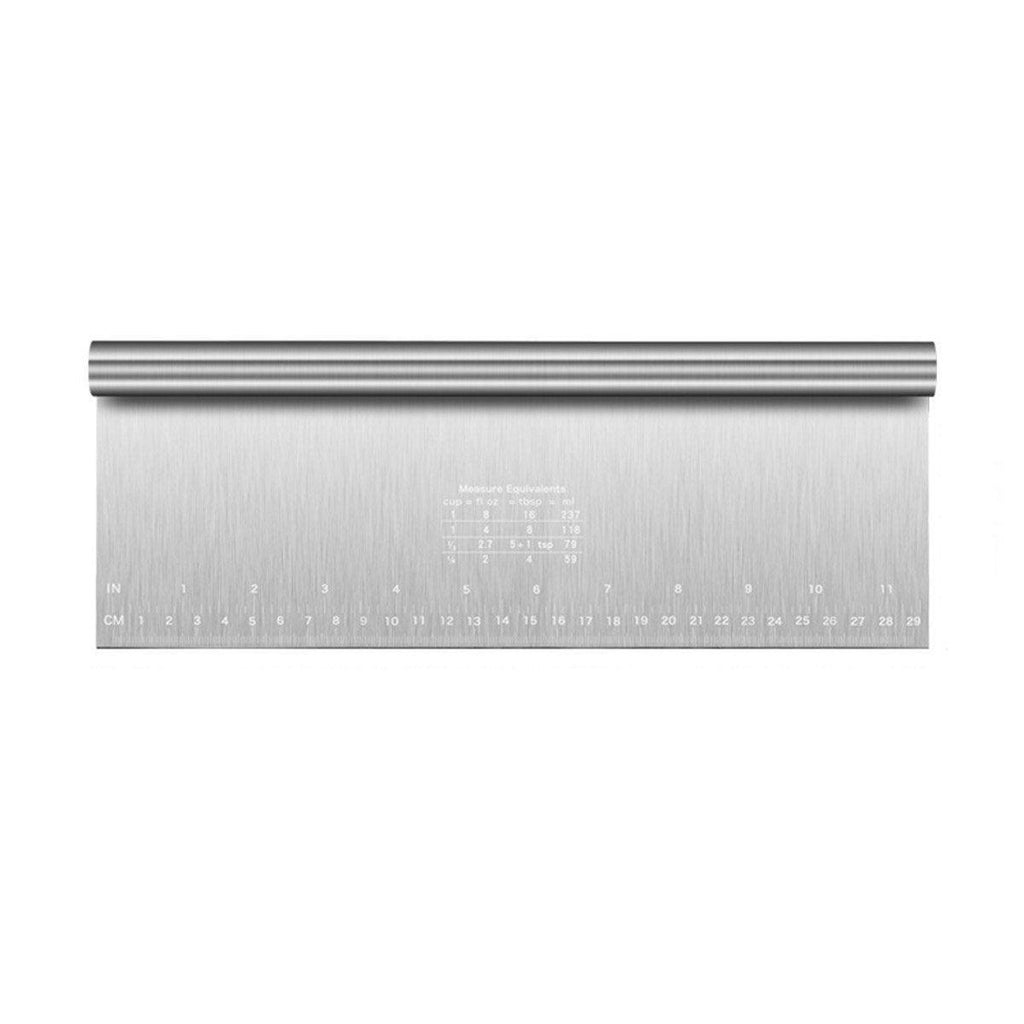 Stainless Steel Dough Cutter Knife Measurement Scraper Pastry Baking Tool - 25cm