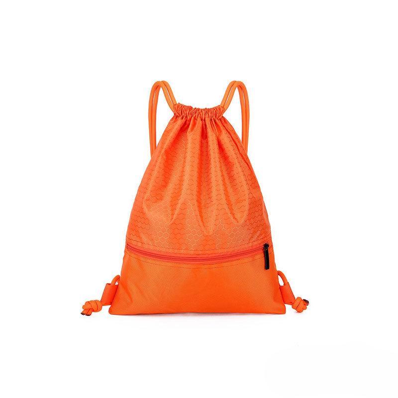 Backpack Sport Pack String Tote Gym Bag Cinch Sack School Drawstring Capacity - Dark Blue