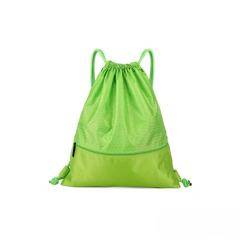 Backpack Sport Pack String Tote Gym Bag Cinch Sack School Drawstring Capacity - Grey