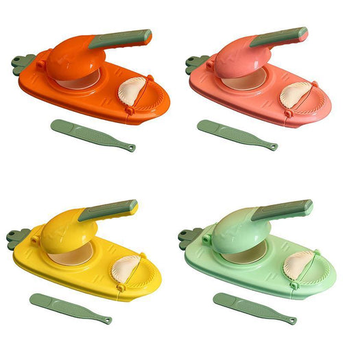 2-in-1 Dumpling Press & Mould – Orange Red