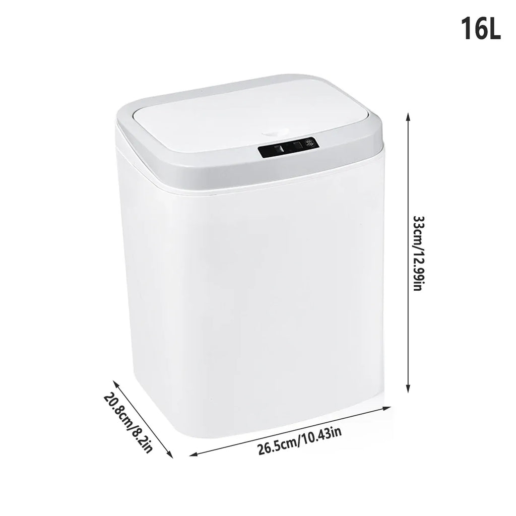 16L Touchless Sensor Bin – White