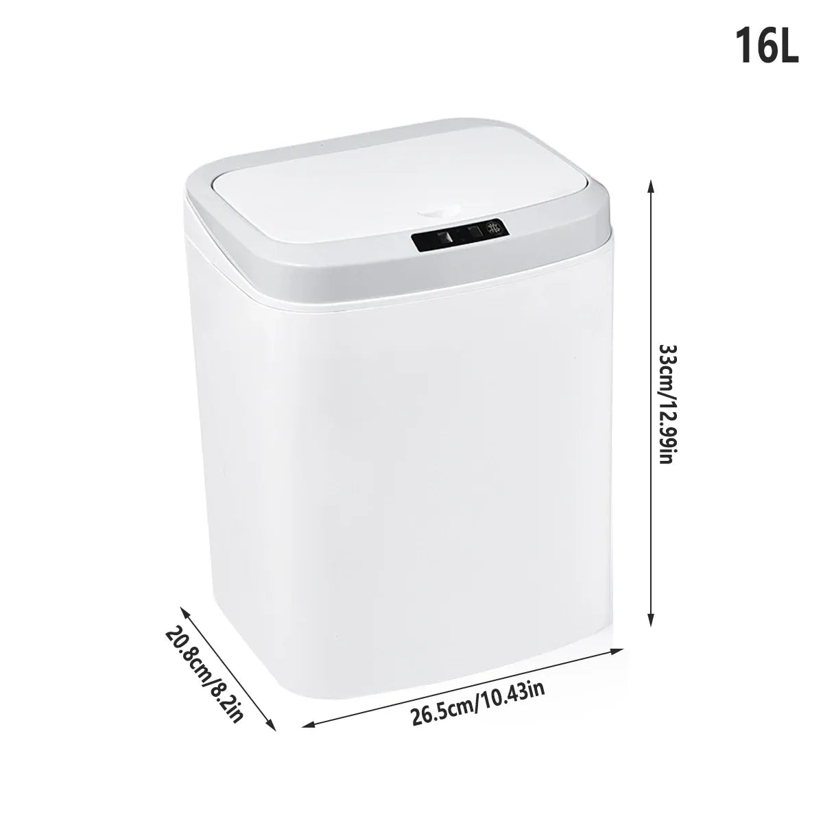 16L Touchless Sensor Bin – White