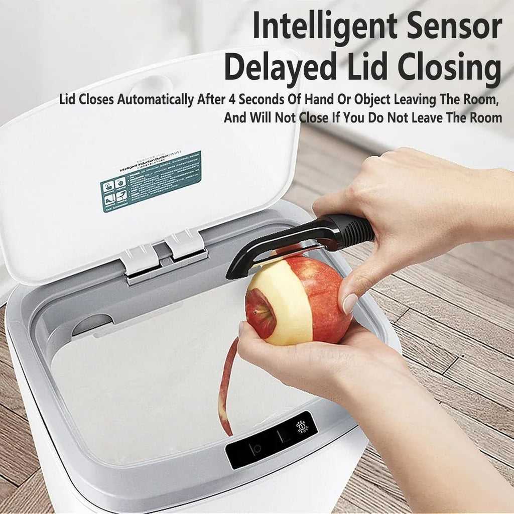 16L Touchless Sensor Bin – White