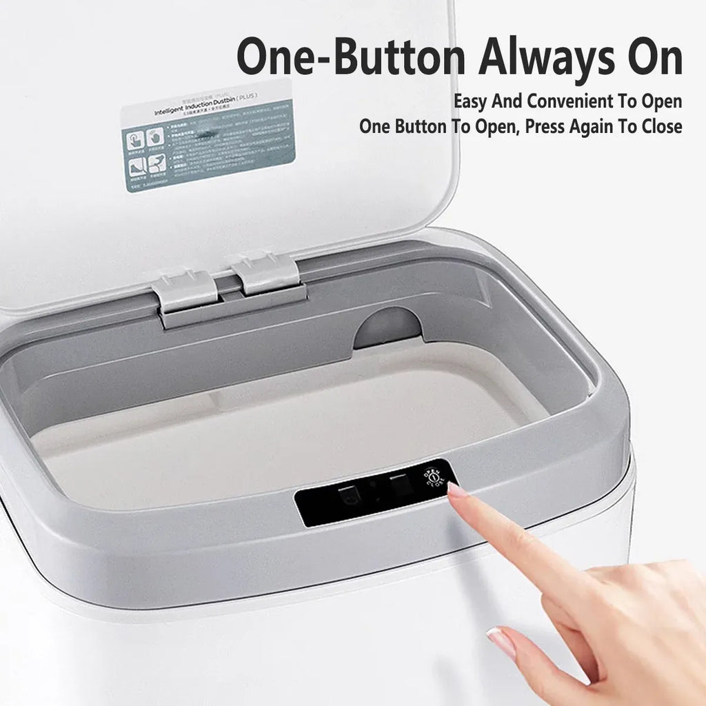 16L Touchless Sensor Bin – White