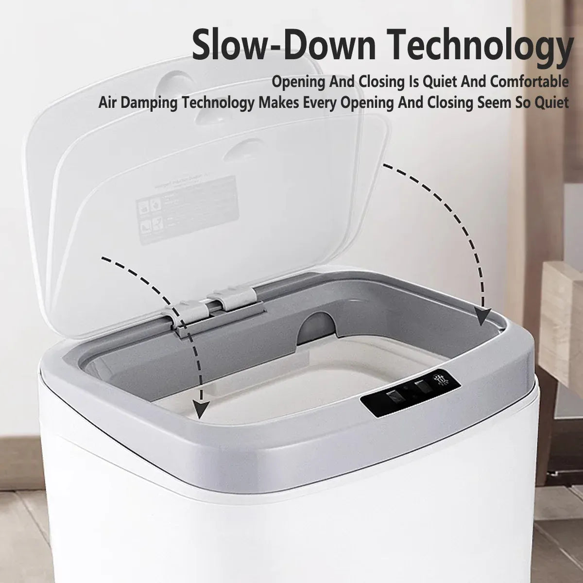 16L Touchless Sensor Bin – White