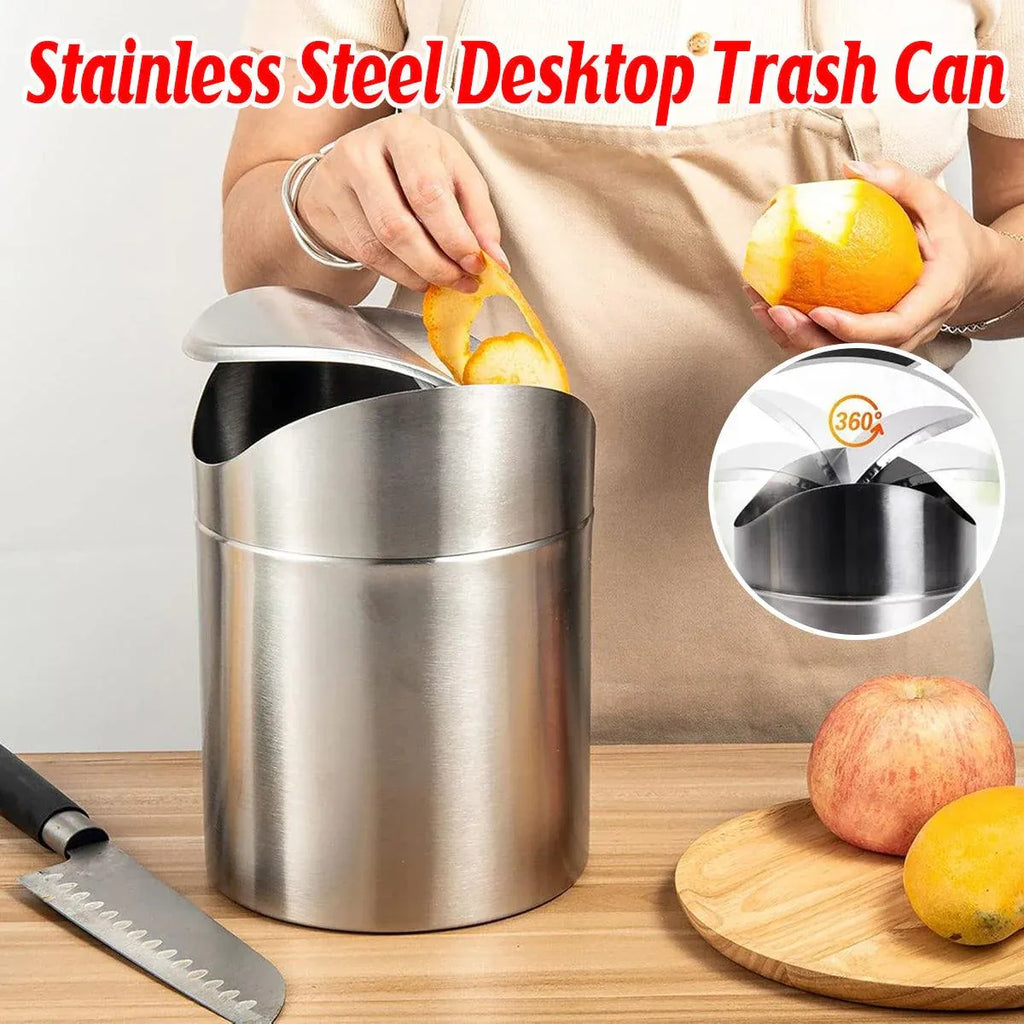 Mini Stainless Steel Desktop Waste Bin