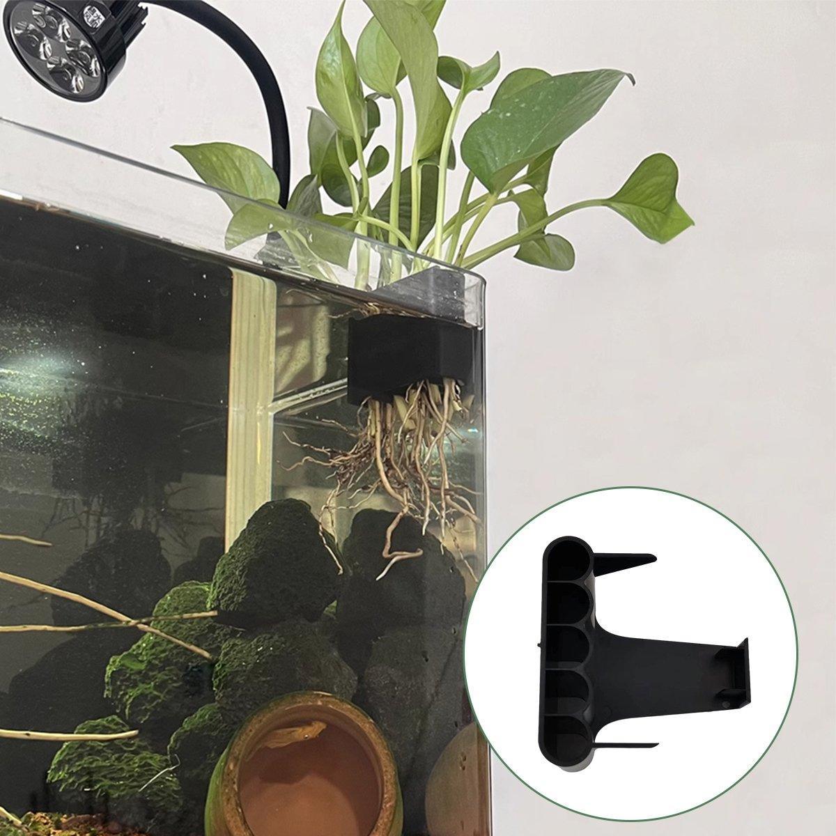 Aquarium Shelf Water Plant Cultivation Rack – Black