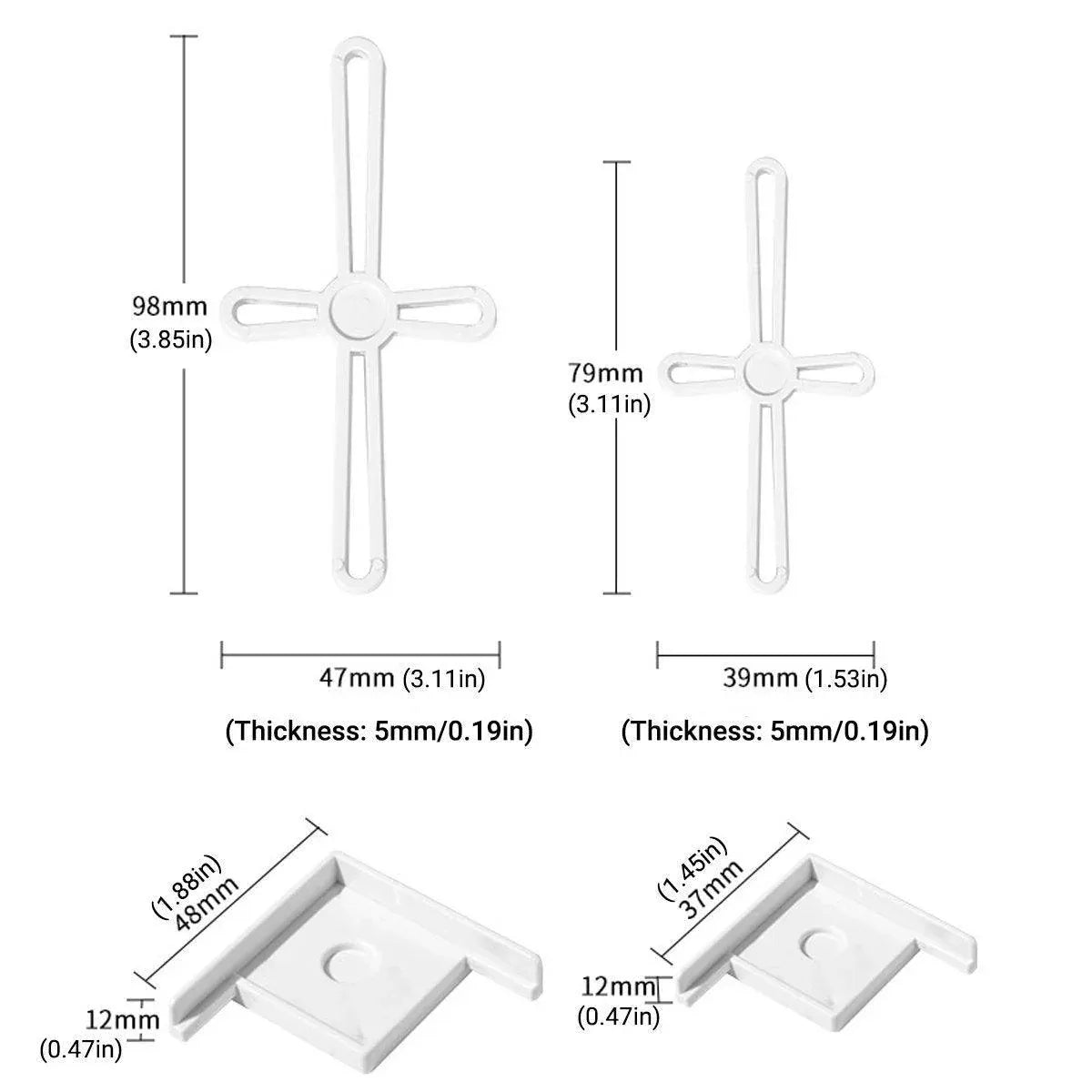 5pcs Plastic Fish Tank Base Bracket Corner Guard Stand Holder for Aquarium Tanks - Black-L