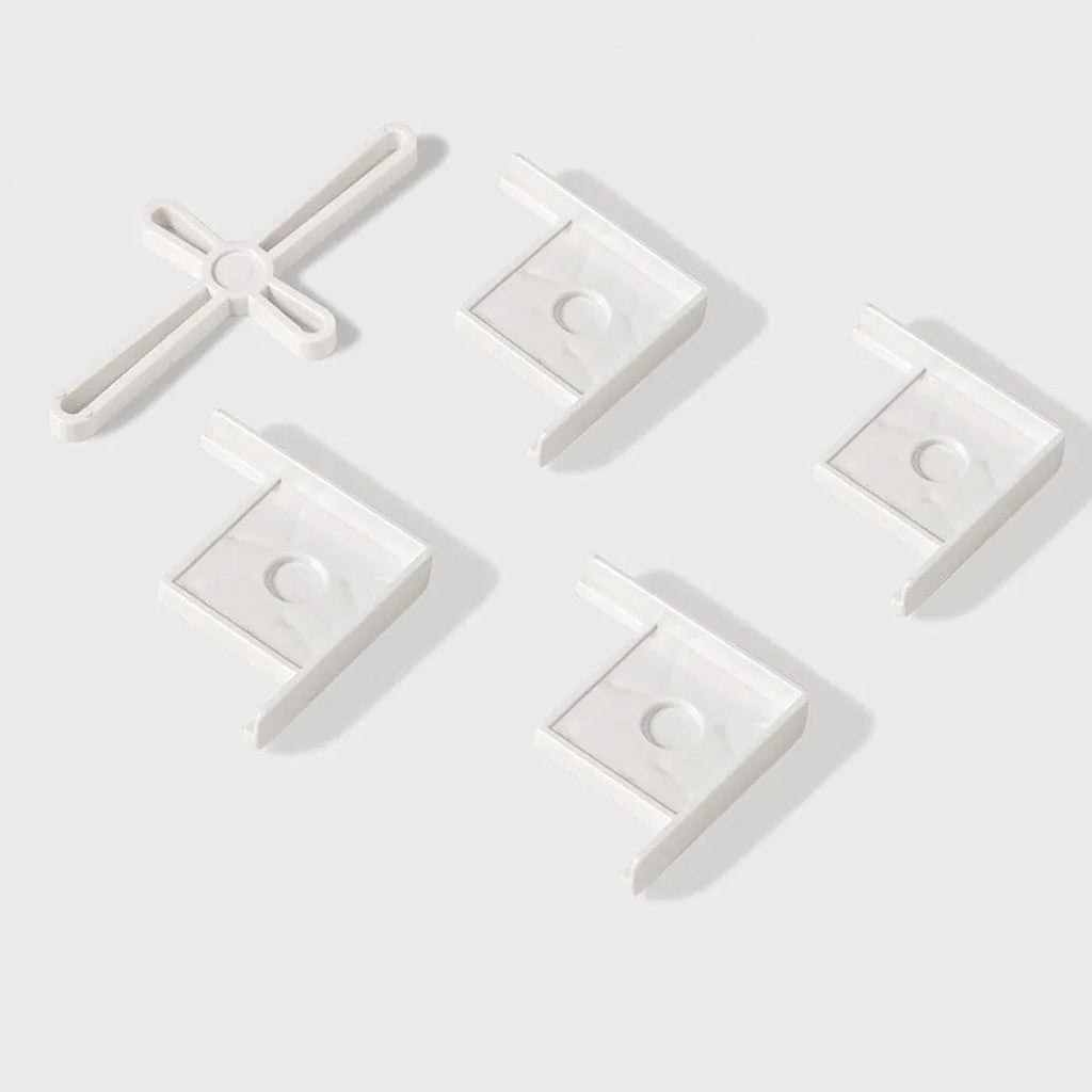 5pcs Plastic Fish Tank Base Bracket Corner Guard Stand Holder for Aquarium Tanks - White-S