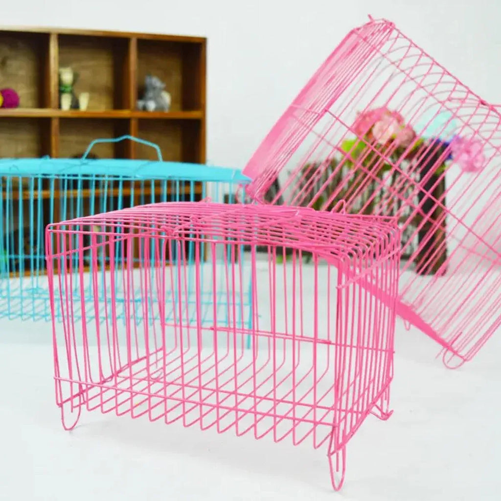 Small Bird Transport Collapsible Cage Travel Pet Carrier Portable Folding Cage - L