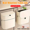 Wall-Mounted Hanging Waste Bin – Cream White