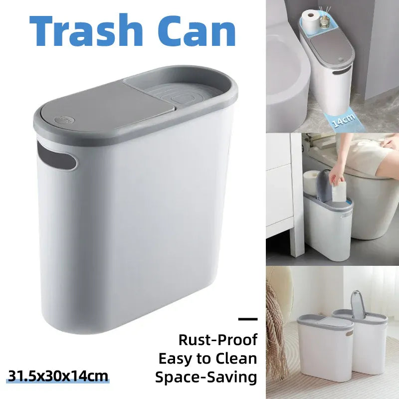 Flip-Lid Household Waste Bin